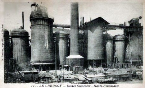 Les hauts-fourneaux - Usines Schneider - Le Creusot en Bourgogne - 71200