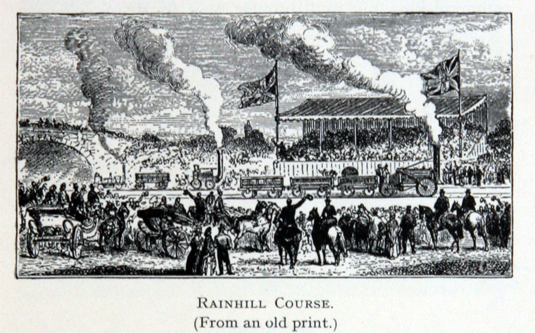 Le concours de Rainhill - gravure d'époque