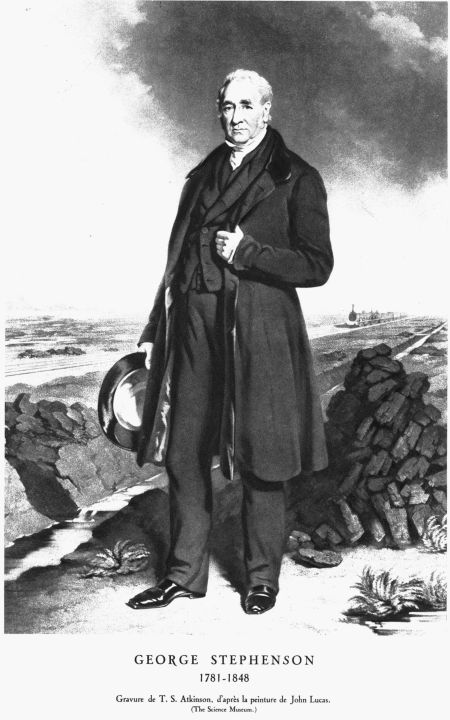 George Stephenson -1781-1848 Gravure de T.S. Atkinson d'après la peinture de John Lucas - The Science Museum