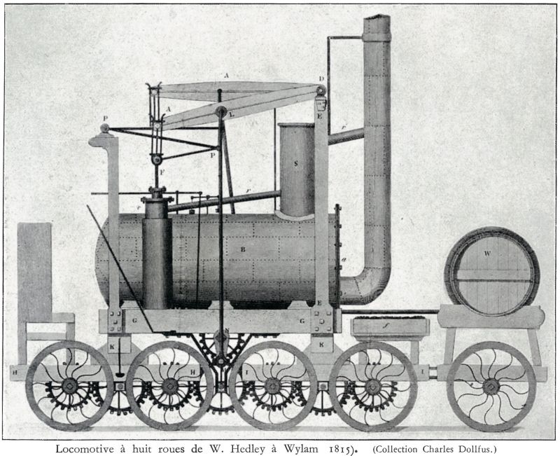 Locomotive à 8 roues de W. Hedley - 1815