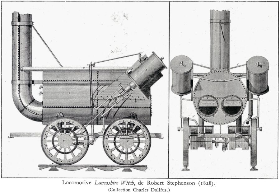 Locomotive Lancashire Witch de Robert Stephenson - 1828