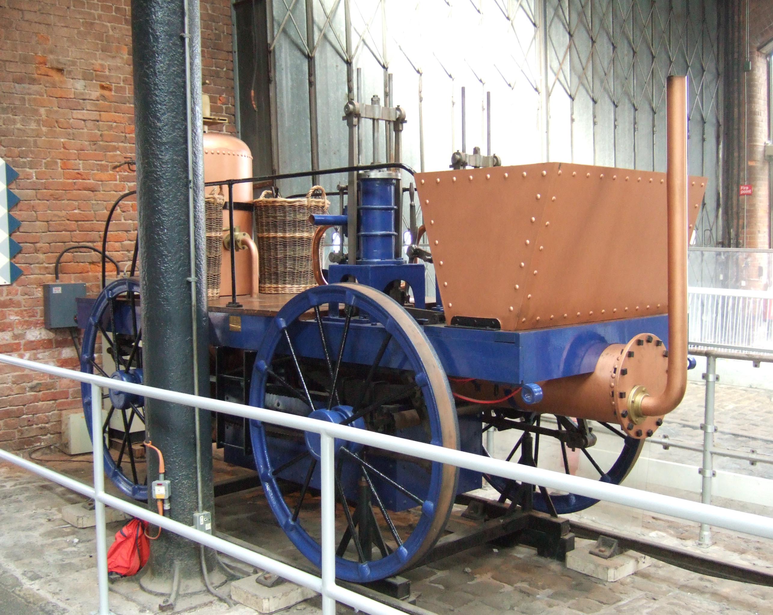 Replica of Novelty (electrically powered) on display in the Museum of Science and Industry, Manchester. The wheels are said to from the original. 17th September 2005 Photographer - A.M.Hurrell