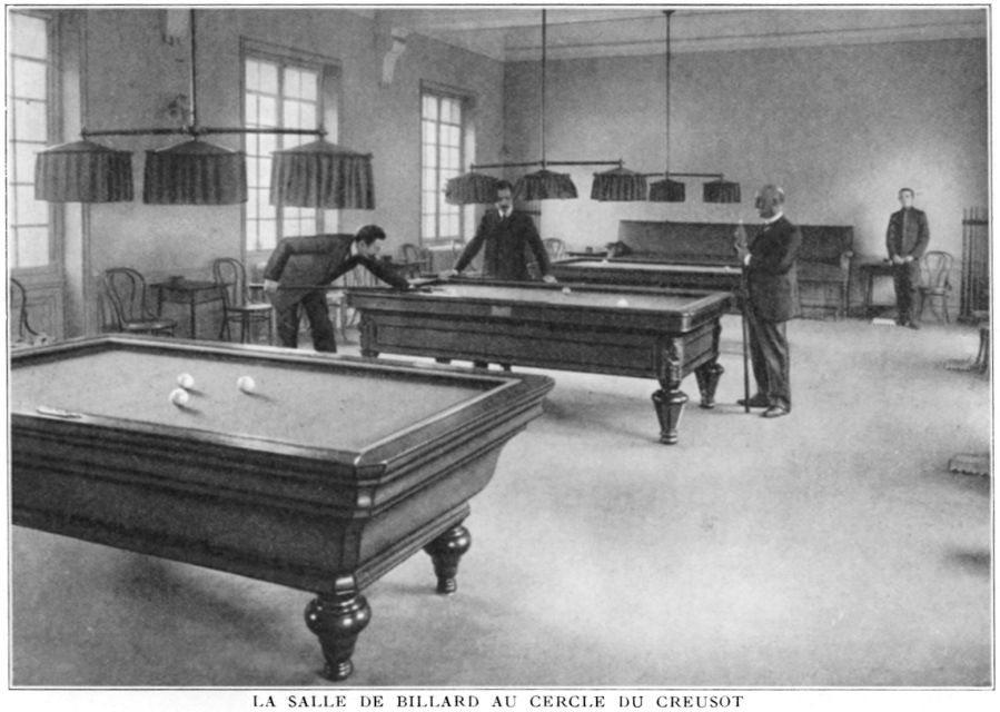 La salle de billard au cercle du Creusot