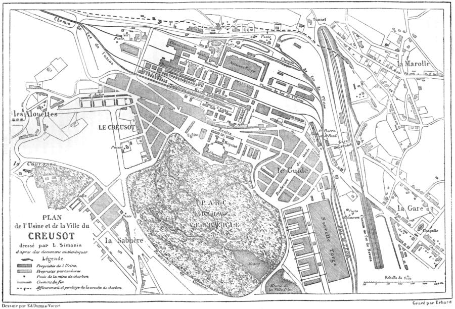 Plan de l'usine et de la ville du Creusot