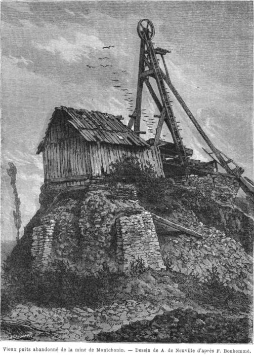 Vieux puits abandonné de la mine de Montchanin