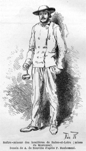 Maître mineur des houillères de Saône-et-Loire (mines du Montceau)